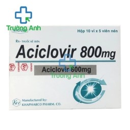 Aciclovir 800mg Khapharco - Thuốc điều trị zona, thủy đậu hiệu quả
