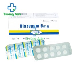 Diazepam 5mg Vidipha - Thuốc điều trị run, tâm thần nội sinh, co cứng cơ