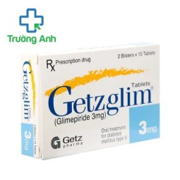 Getzglim 3mg Getz Pharma - Thuốc điều trị đái tháo đường hiệu quả