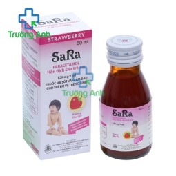 Sara 120mg/5ml (hương dâu) - Thuốc giảm đau hạ sốt cho trẻ hương dâu hiệu quả