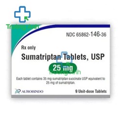 Sumatriptan Tablets 25mg Aurobindo - Thuốc điều trị đau nửa đầu hiệu quả