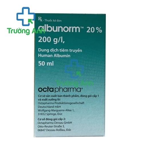 Albunorm 20% 100ml - Thuốc tăng thể tích máu hiệu quả của Đức