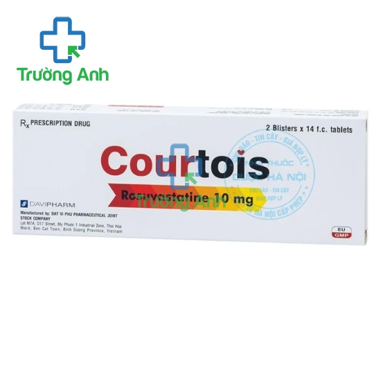 Courtois 10mg Davipharm - Thuốc điều trị tăng cholesterol máu