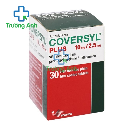 Coversyl Plus 10mg/ 2.5mg Servier - Thuốc điều trị tăng huyết áp