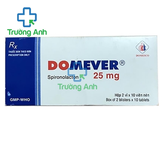 Domever 25mg Domesco - Thuốc lợi tiểu và điều trị tăng huyết áp hiệu quả
