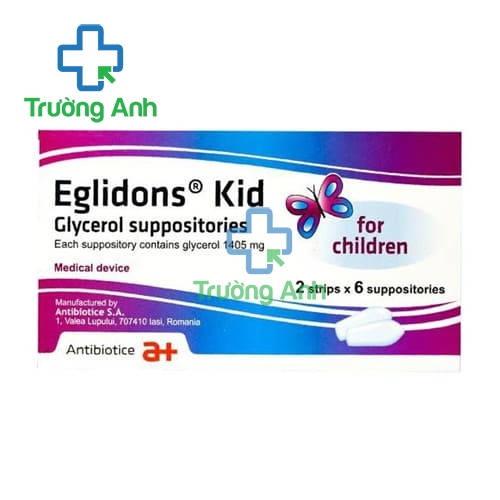 Eglidons kid - Viên đặt trực tràng điều trị táo bón hiệu quả