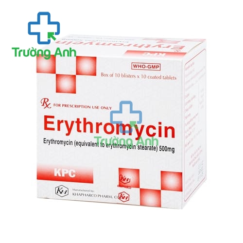 Erythromycin Khapharco - Thuốc điều trị nhiễm khuẩn hiệu quả
