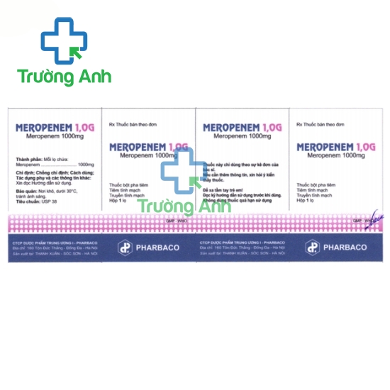 Meropenem 1g Pharbaco - Thuốc điều trị nhiễm khuẩn hiệu quả