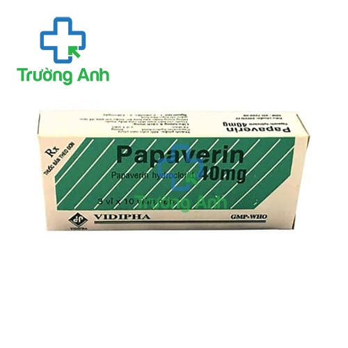 Papaverin 40mg Vidipha - Thuốc điều trị đau co thắt hiệu quả (10 hộp)