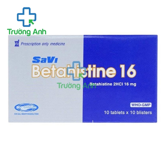 SaVi Betahistine 16 - Thuốc điều trị hội chứng Ménière hiệu quả