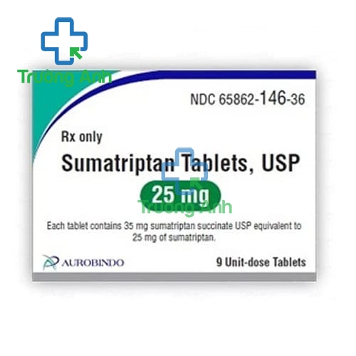 Sumatriptan Tablets 25mg Aurobindo - Thuốc điều trị đau nửa đầu hiệu quả