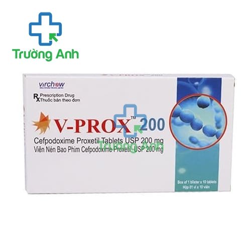 V-Prox 200mg - Thuốc kháng sinh diệt khuẩn Cephalosporin của Ấn Độ